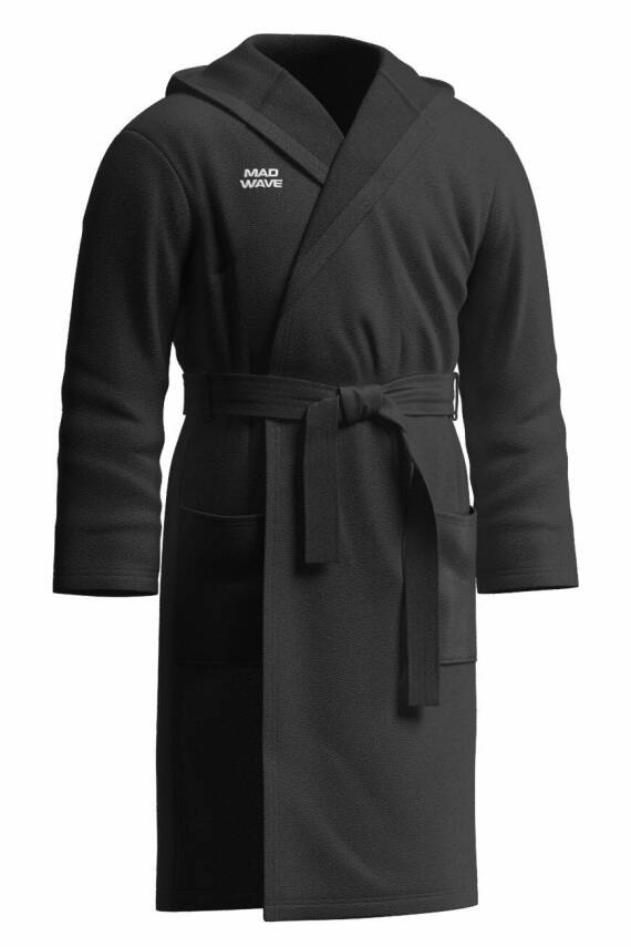 M0971 02 3 01W Bathrobe Cuddly, XS, Black - 1