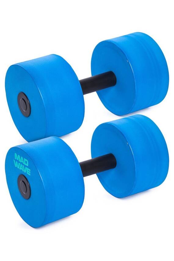Mad Wave Aqua dumbbells basic round, pair, 15*15*2 - 1