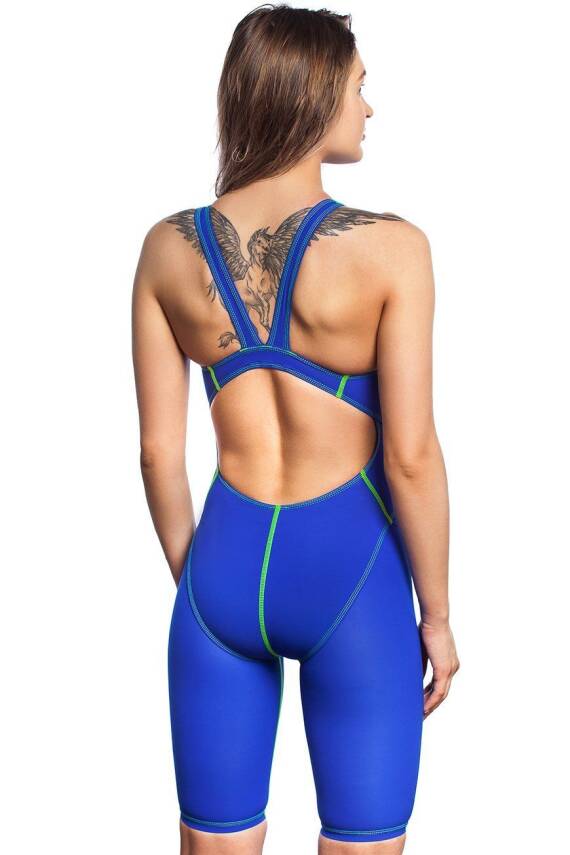 Mad Wave Kadın BodyShell Yarış Mayosu Mavi - 4