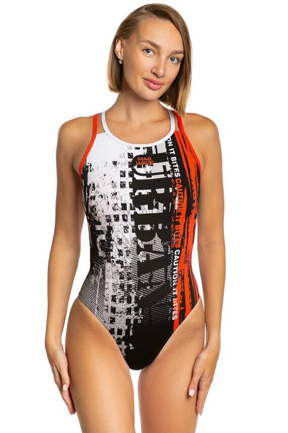 Mad Wave Kadın Mayo antichlor Crossback PBT H7, Si - 3