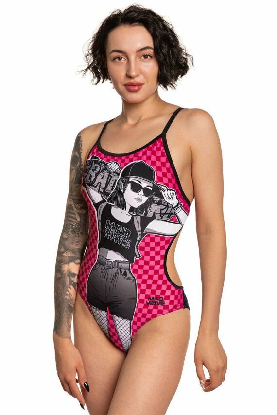 Mad Wave Kadın Mayosu Flare K6, Pembe - 2